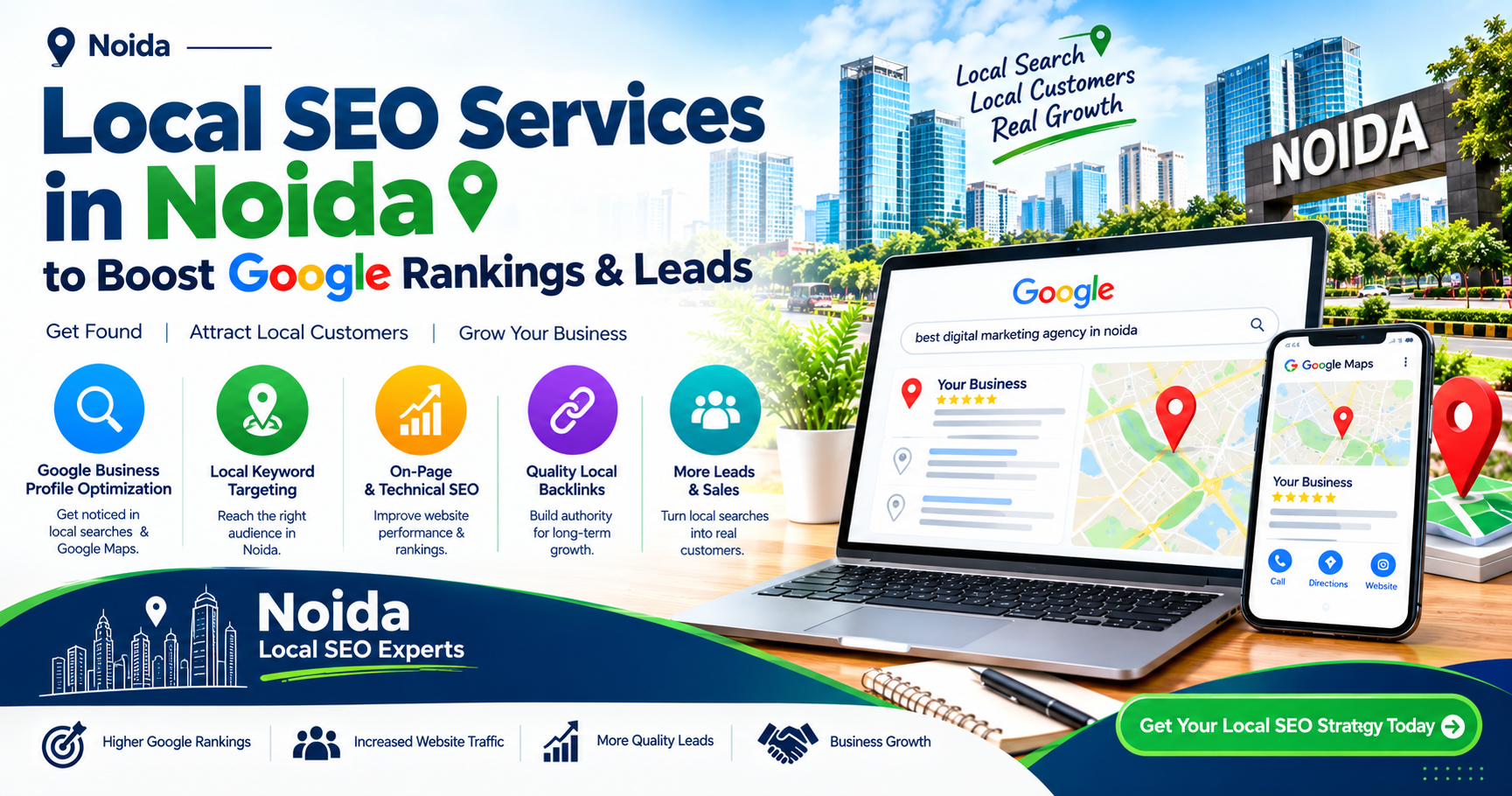 Local SEO Services in Noida to Boost Google Rankings & Leads